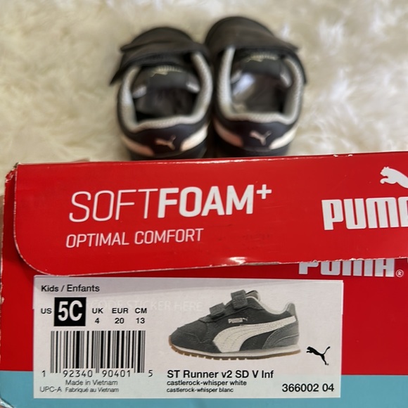 Puma Gray Velcro Softfoam+ ST Runner v2 5C - Picture 7 of 8